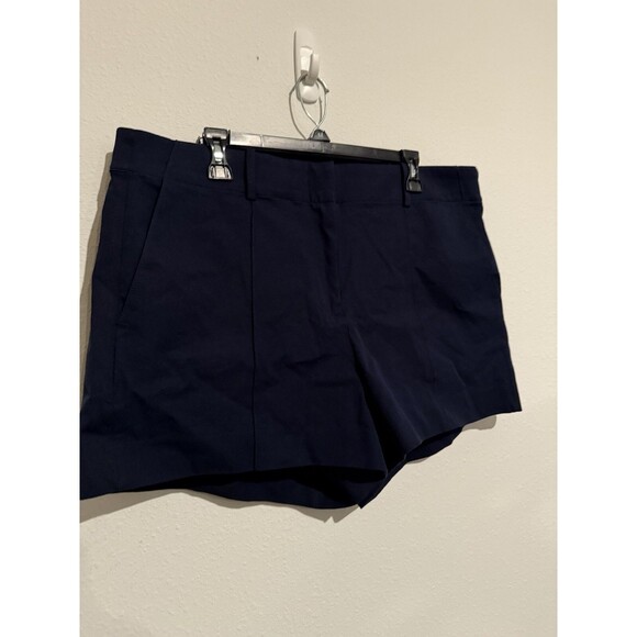 J. Crew Chino Shorts 16 Navy Blue Womens 5" Preppy Stretch Slash Pockets Bermuda - Picture 2 of 7